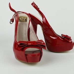 Dolce Vita Red Patent Leather Stilettos Sz 6.5